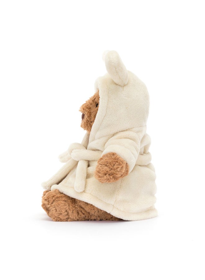 Jellycat Bartholomew Bear Bathrobe Outfit - Removable Robe Plush – Soft Stuffed Toy with Cordy Legs, Cute Valentine’s Gift for Kids & Adults, Collectible Jellycat, 22cm - Image 2